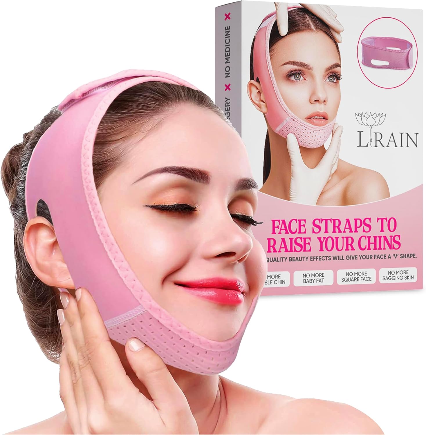 Double Chin Reducer, V Line Mask Facial Slimming Strap, Double Chin