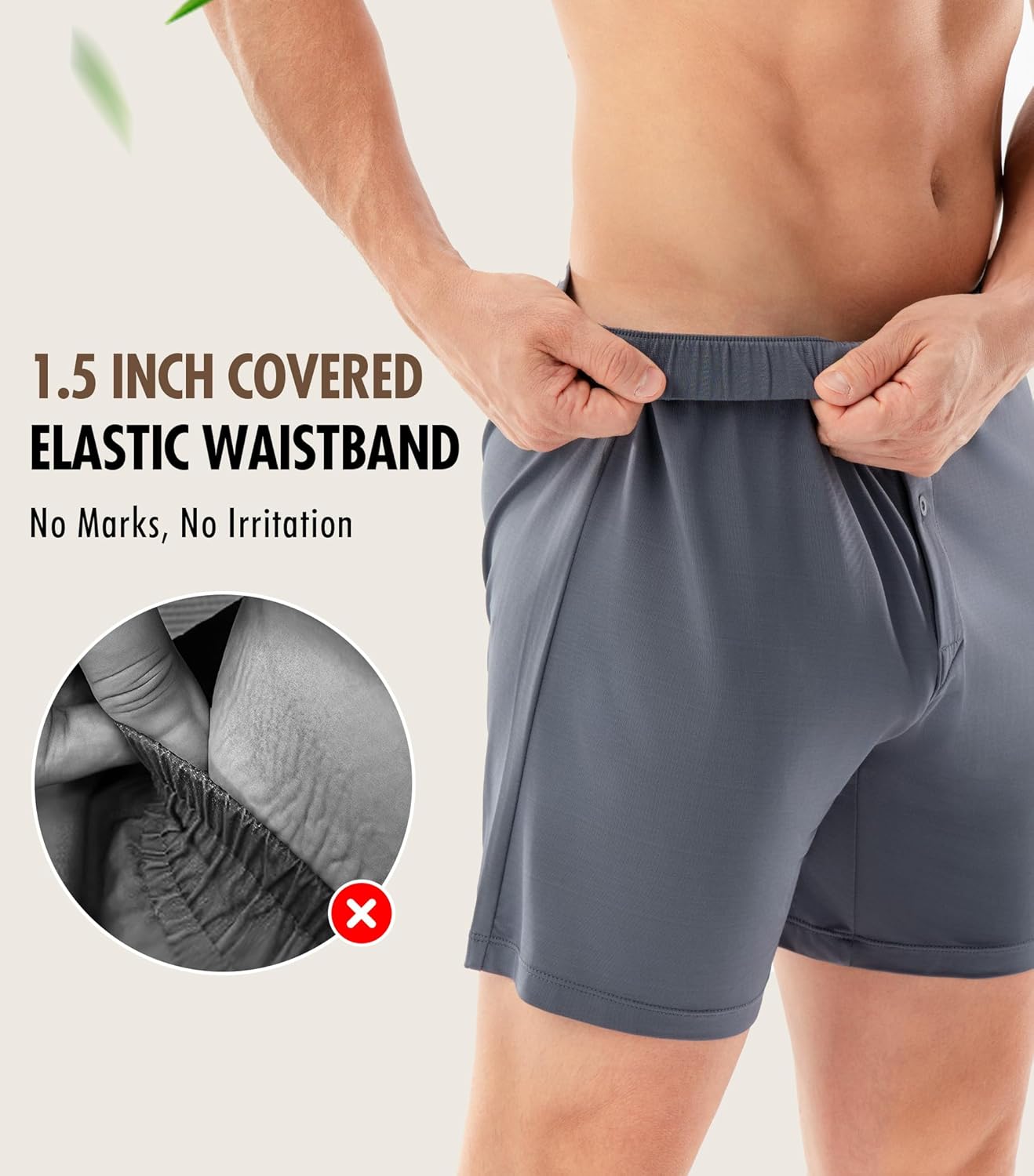Separatec Stretch Satin Mens Boxer Shorts Buttery Soft Silk Boxers for men Breathable Loose Fit Mens Underwear 3 Pack - Image 4