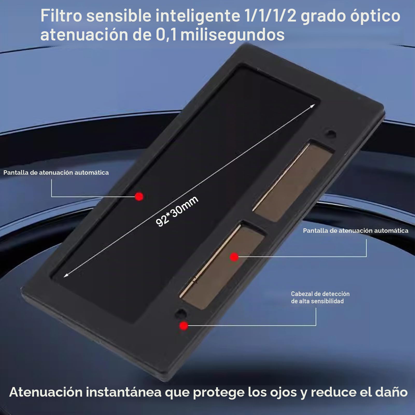 Casco de soldadura de oscurecimiento automático, máscara antirreflejos con gran área de visión, protector facial completo resistente al calor, casco de soldadura transpirable para protección ocular y