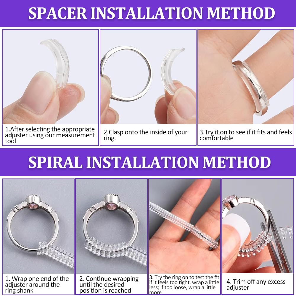 Réducteur de bague invisible en silicone pour bagues larges - Adaptateur de taille de bague invisible pour bagues lâches pour hommes et femmes, rend les bagues plus petites - Lot de 12 pièces