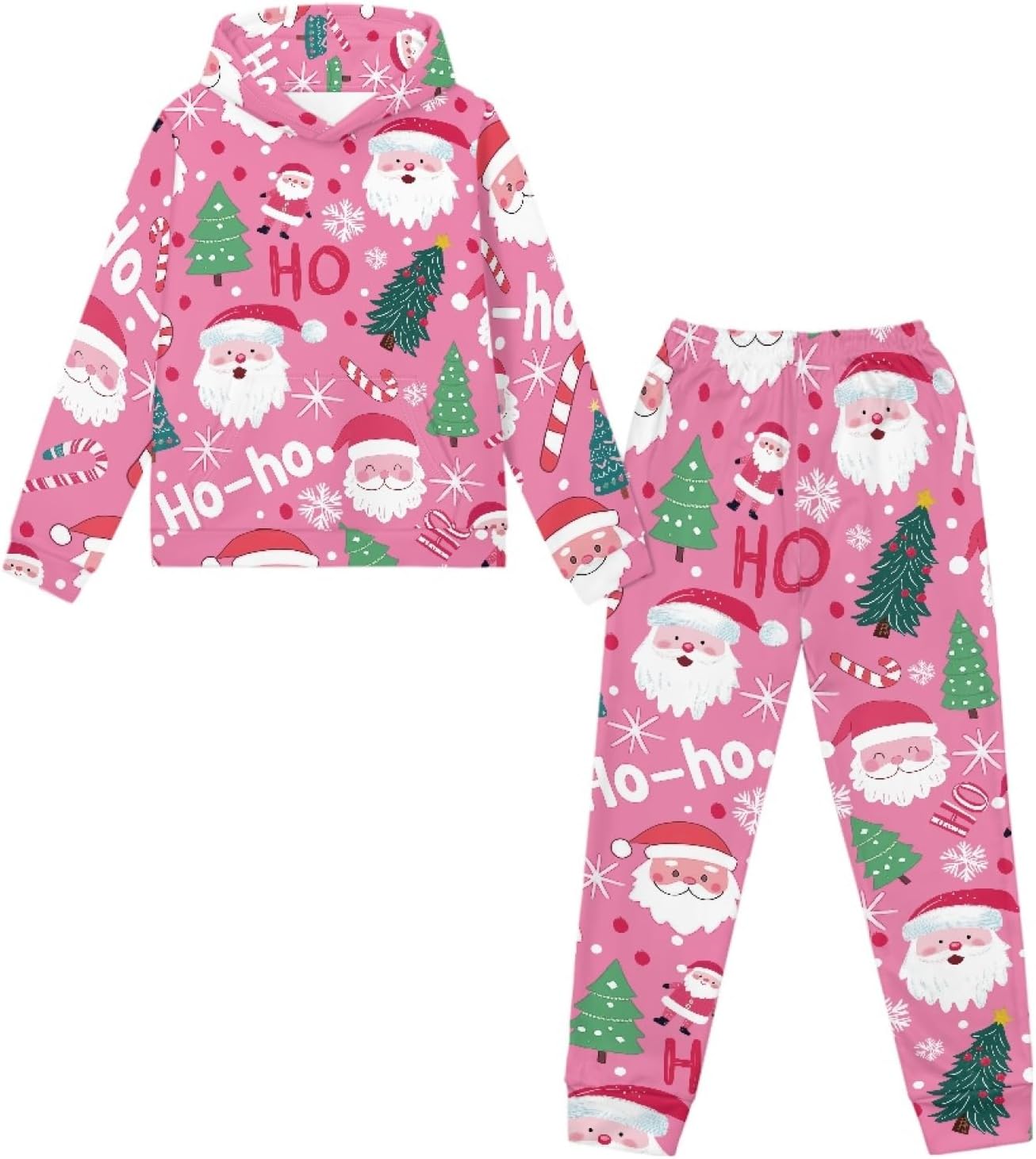 2 Pcs Tracksuit Set for Girls 5-12 Athletic Hoodie and Jogging Sweatpant Long Sleeve Casual Sweatsuit for Kids