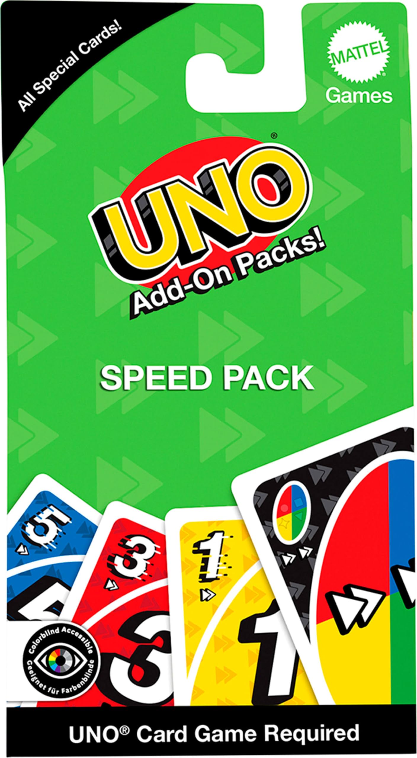 Mattel Games UNO Add-On Speed Card Game for Kids, Adults & Family Game Night,JCV57