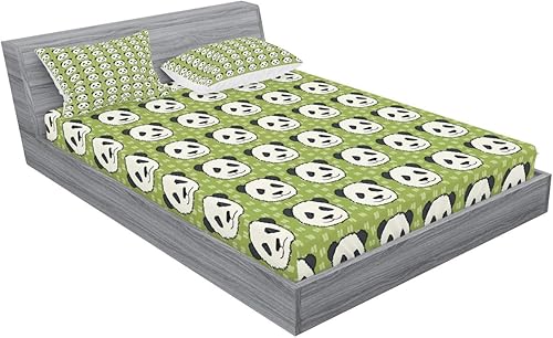 Miniatura 284 de Ambesonne - Juego de sábanas bajeras y fundas de almohada, diseño clásico botánico, plantas de jardín vintage, juego de 3 piezas con estampado