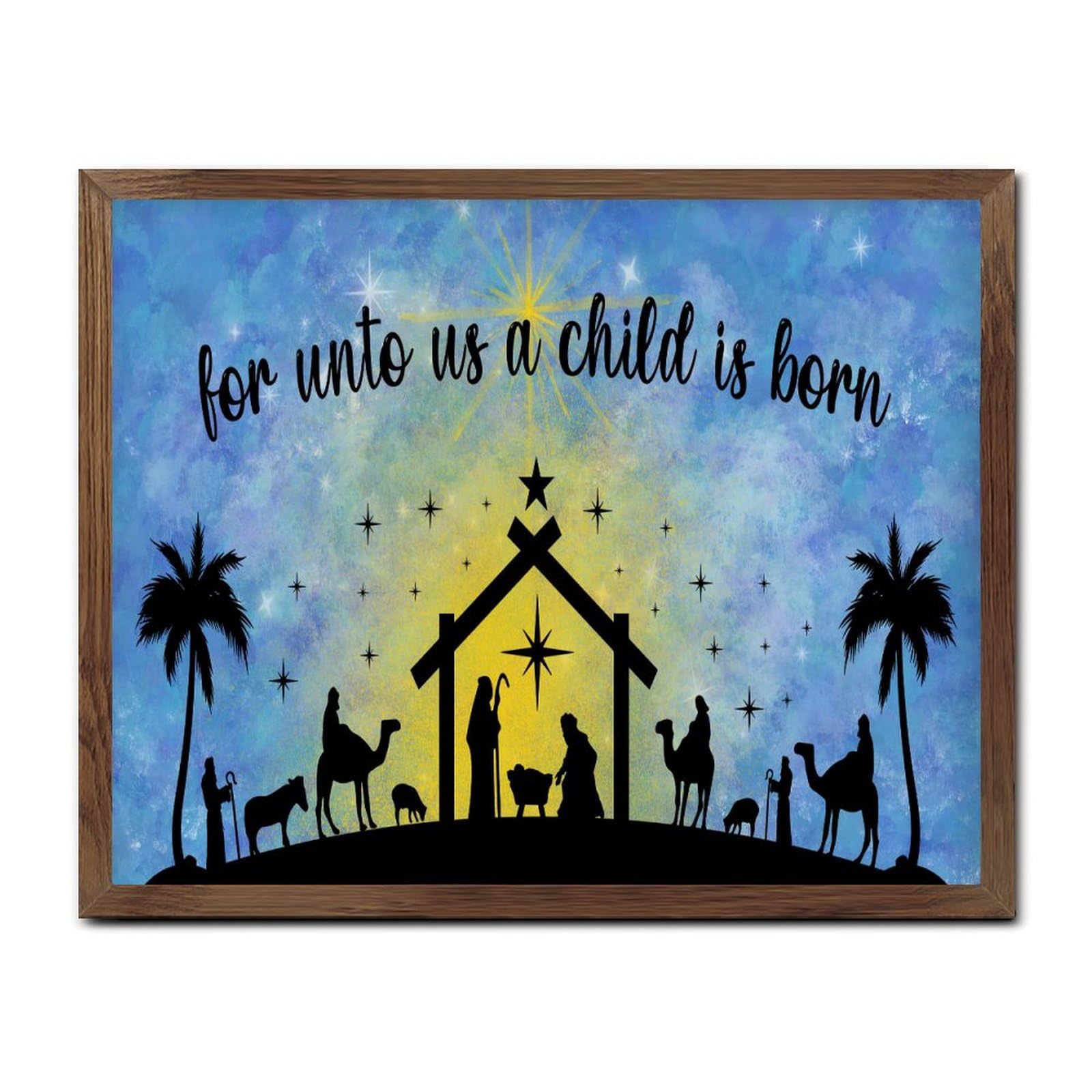 Panneau en bois antique Merry Christmas : idée cadeau pour décoration chrétienne