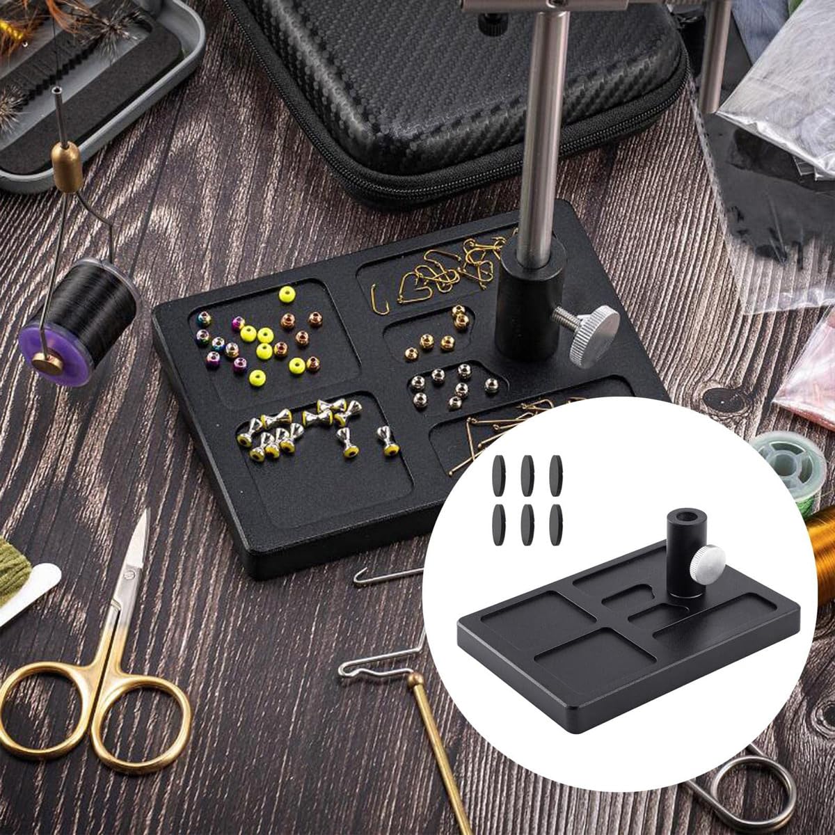 Fliegen Binden Sockel Basis Für Clamp Fliegen Binden Schraubstock Werkzeuge Material Organizer Halter Universal Travel