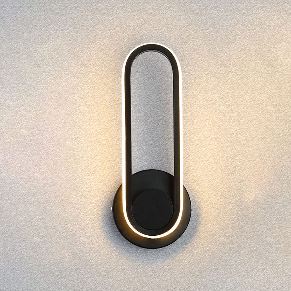 Lampe murale rotative pour couloir et salon au design moderne noir asymétrique