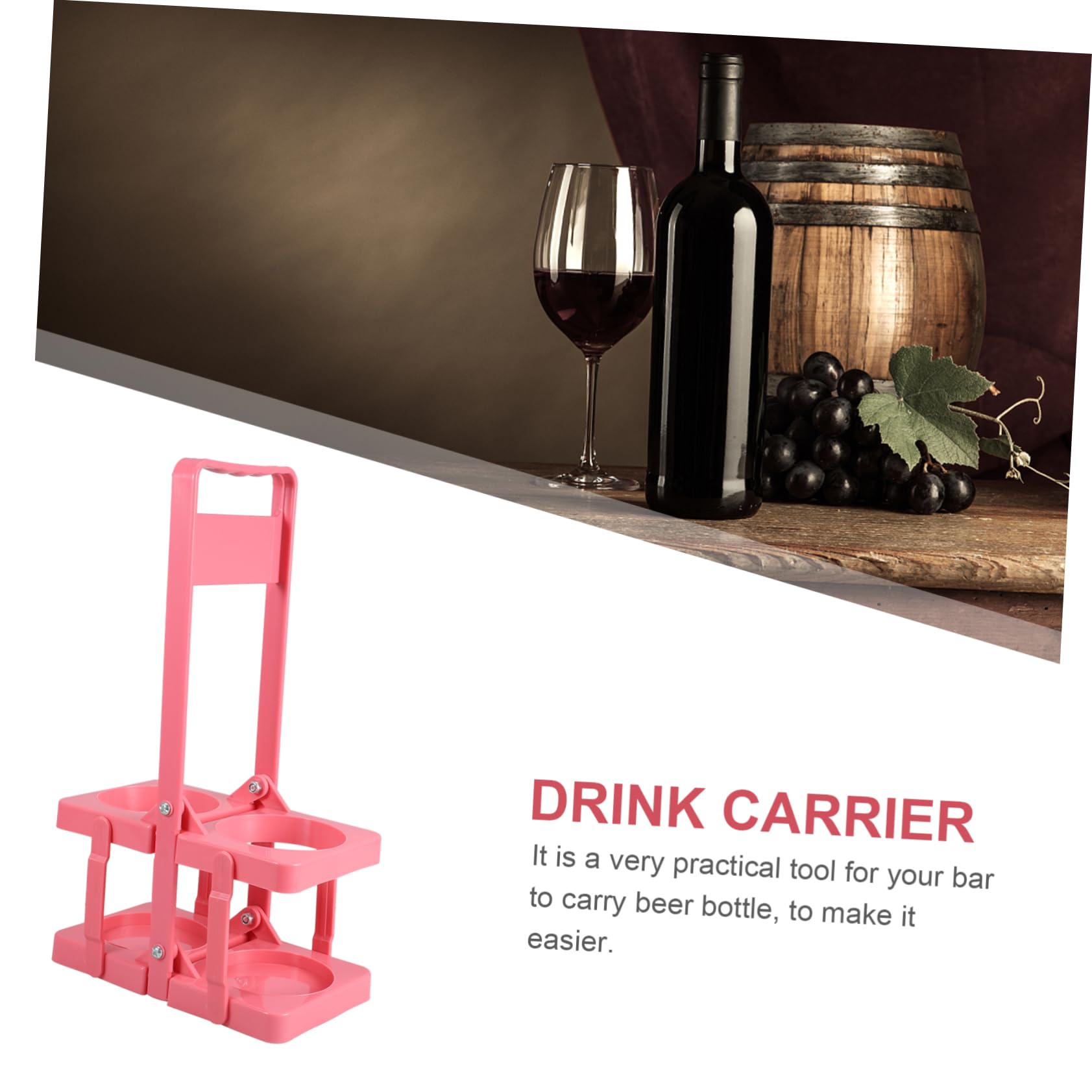 PRETYZOOM 5piezas Soporte De Bebidas Portátil Soporte Plegable para Botellas De Cerveza y Organizador De Botellas con para Camping