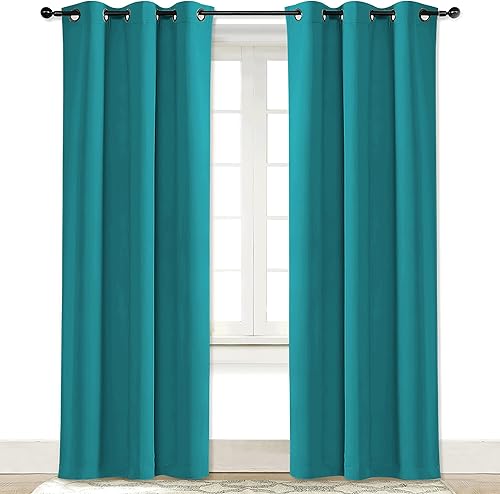 NICETOWN - Cortinas blackout para oscurecer habitaciones de niños, niñas y bebés cortinas imprescindibles con aislamiento térmico y arandelas en la