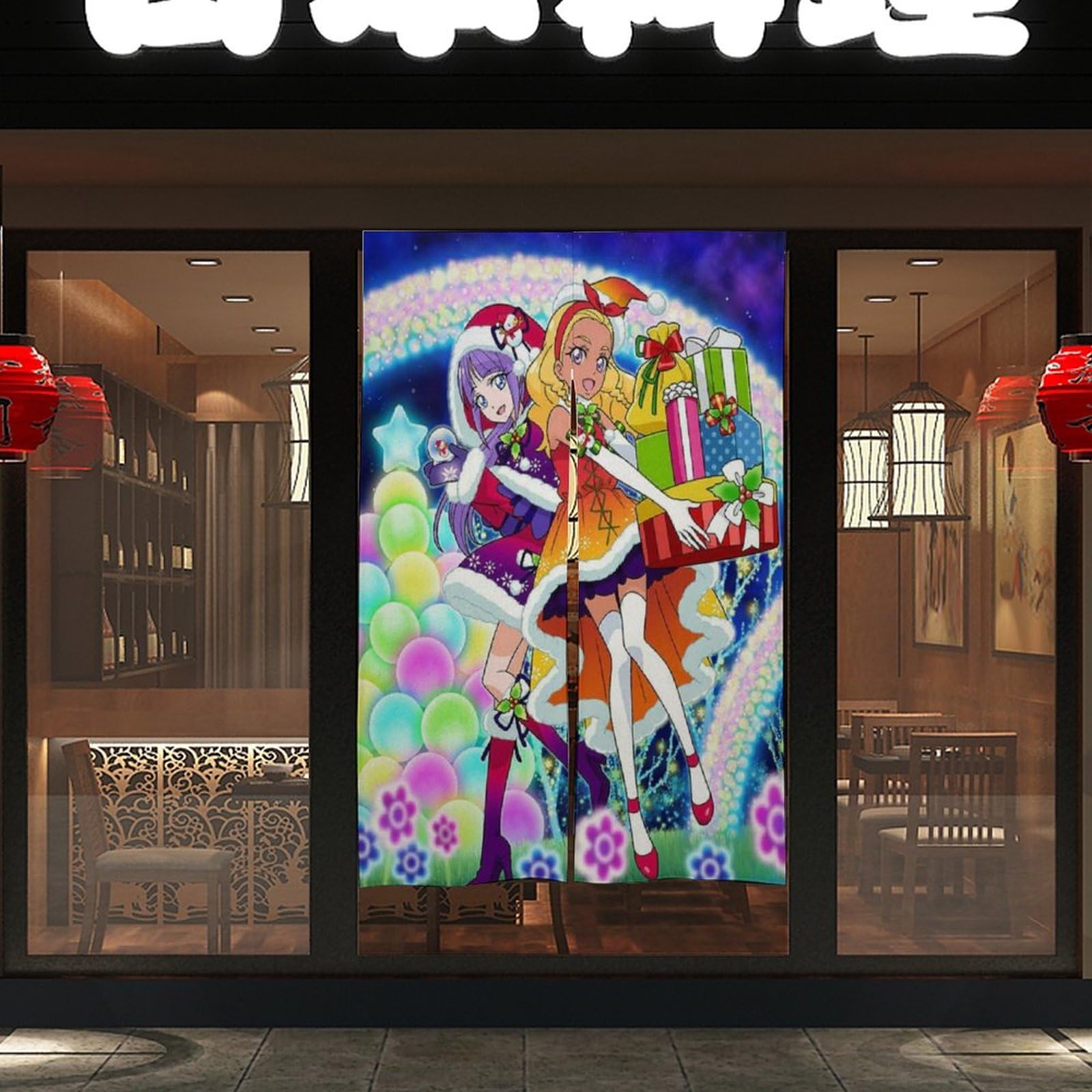 Amazon｜ふたりはプリキュアのれん おしゃれ 北欧 断熱 暖簾 遮光
