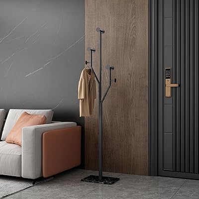 JIAYUEJU Freestanding Coat Rack Black