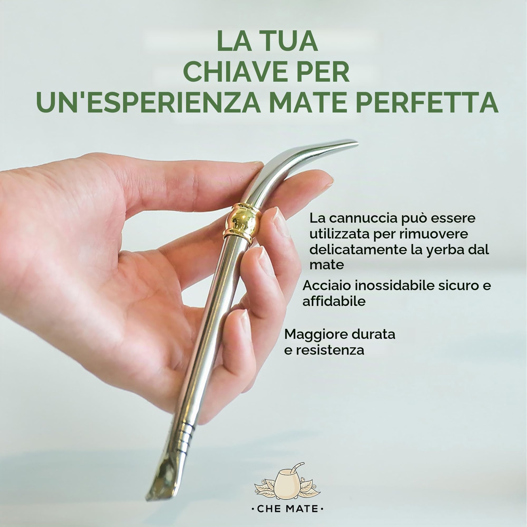 Set di tazze e bombilla Yerba Mate Argentina-Uruguay, tazza da tè biologica con cannuccia in acciaio (Bombilla) e spazzola per la pulizia, realizzata a mano per tè Yerba Mate sfuso, versione imperiale