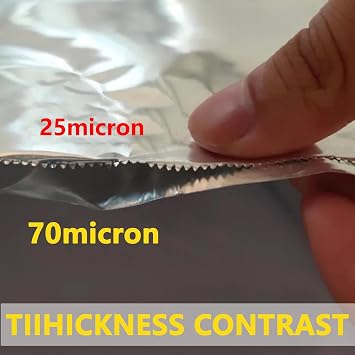 Foil Aluminum Roll Heavy Duty: Extra Thick Aluminum Foil Craft Engraving for Crafts, Tin Foil Aluminum Sheets for Painting Embossing, Craft Metal Foil Sheets 100um Thick (70umThick/11.81W/19.7ft L)