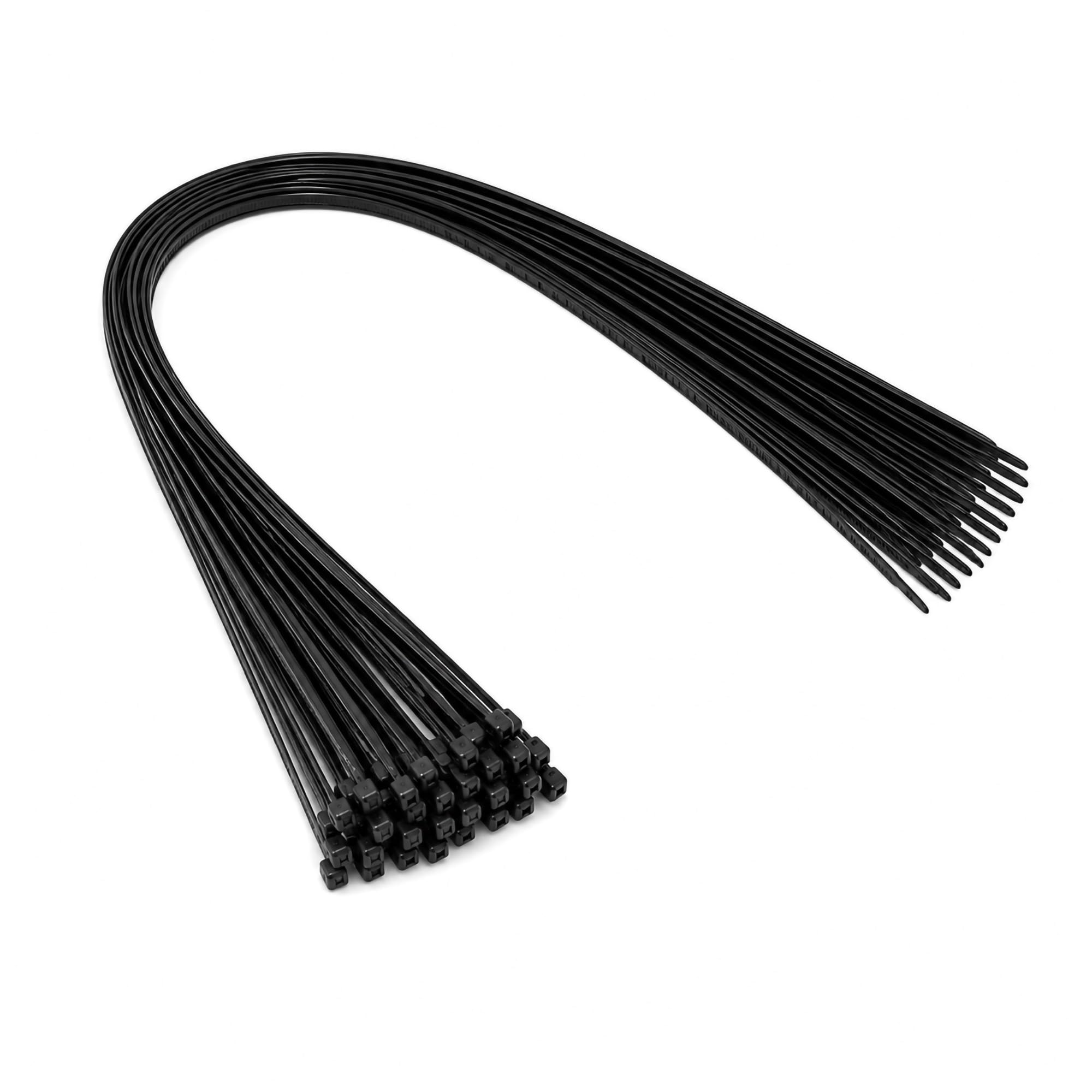 On1shelf® Black Extra Long Cable Ties 920mm x 4.8mm (36 Inch), Strong Nylon PA66 Zip Ties for Large Bundles, Cable Management, Garden, Garage & Workshop Use, 10 Pack