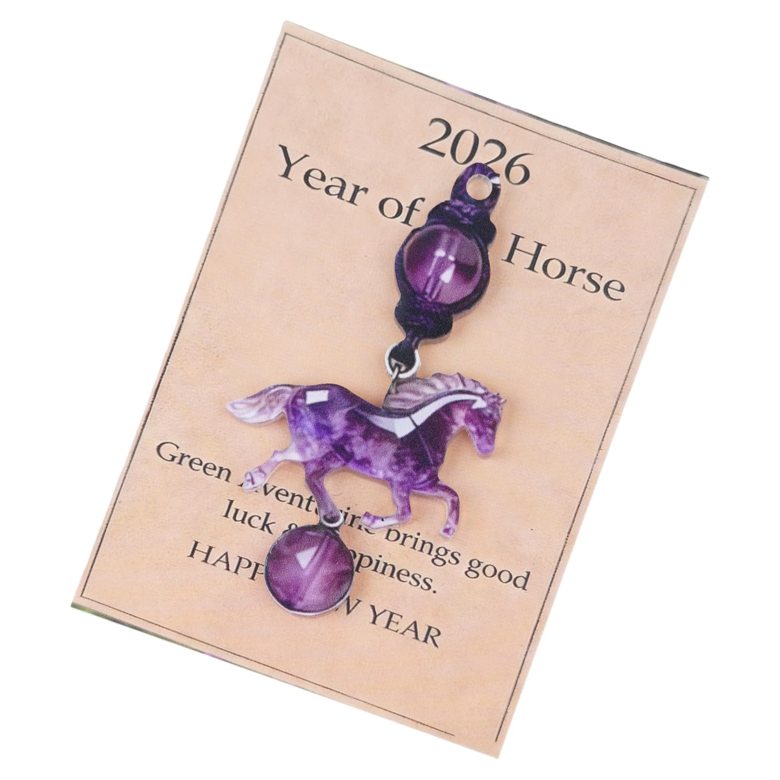 Maxtonser Acrylic Horse Keychain,Lucky Horses Keychains A Symbol of Wisdoms and Success Car Keyrings Bag Charm for Women M