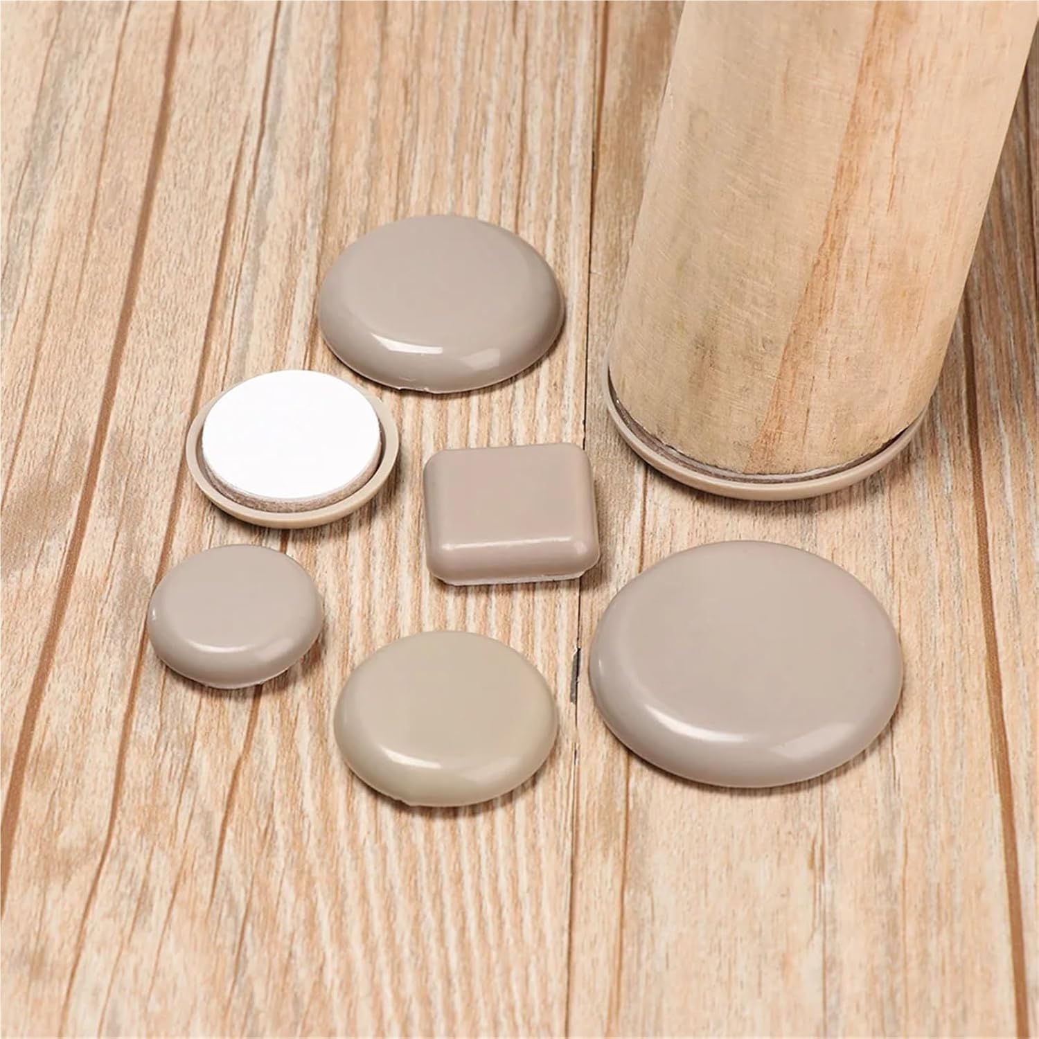 Furniture Sliders for Hardwood Floors 100pcs Furniture Leg Slider Pads Anti Scratch Heavy Furniture Thickened Moving Pad(22mm)