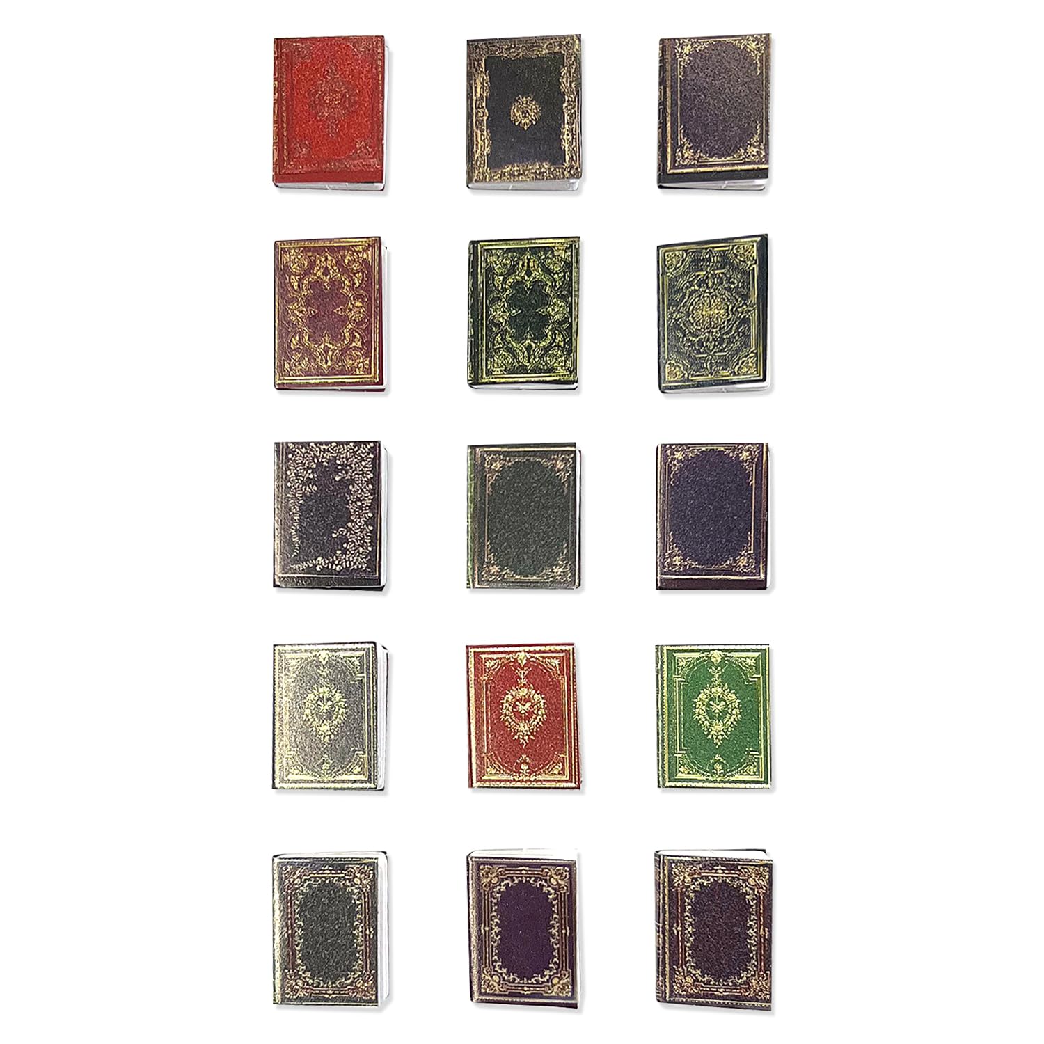 15 Mini Livres En Papier – Décoration Maison De Poupée – Micro-paysage – 1,6 X 2,1 Cm – Multicolore – Loisir Créatif