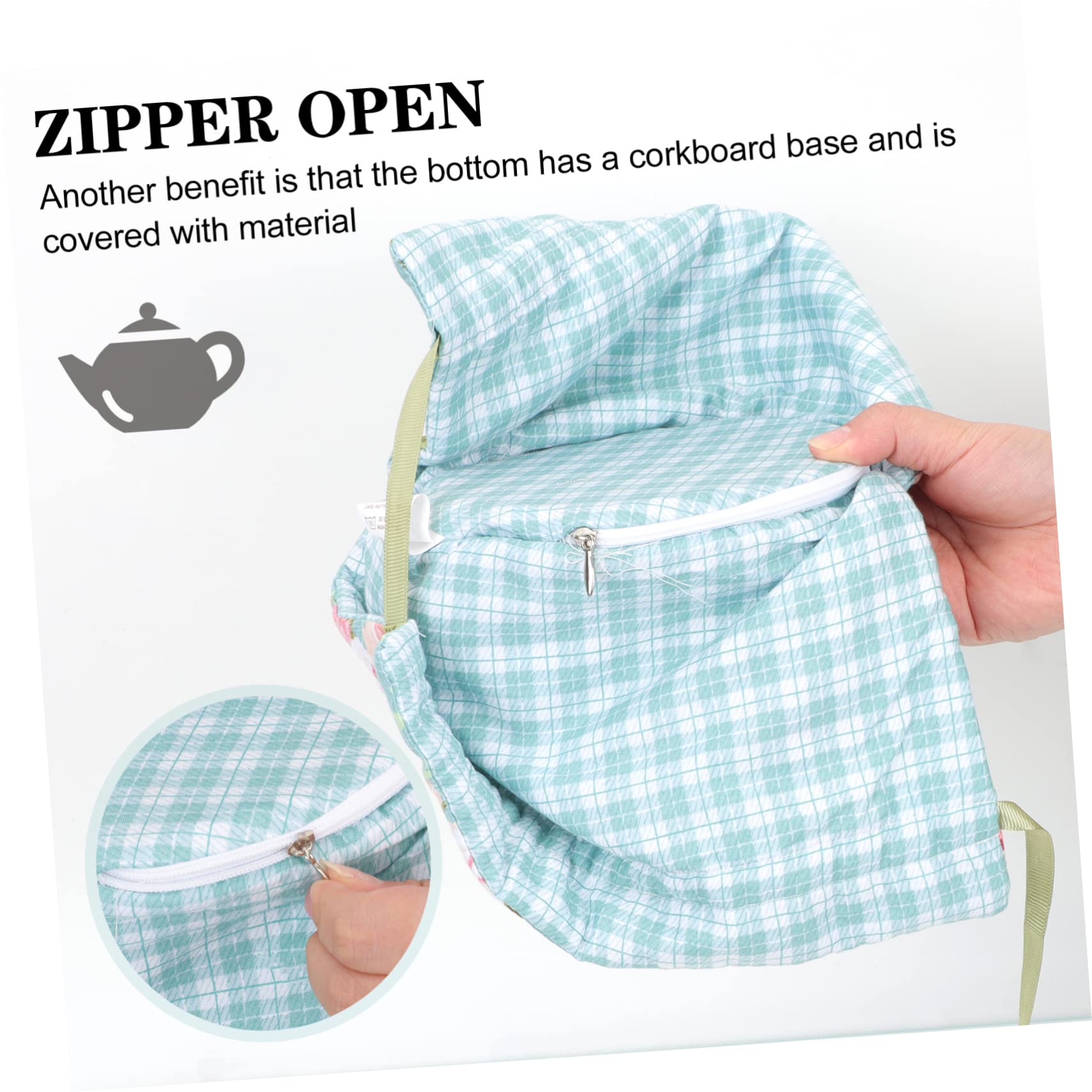Cabilock 3pièces Housse De Théière Coton Imprimé Couvre-théière Résistante à Usure Isolante pour Thé Chaud Et Accessoire De Cuisine Élégant pour Maison