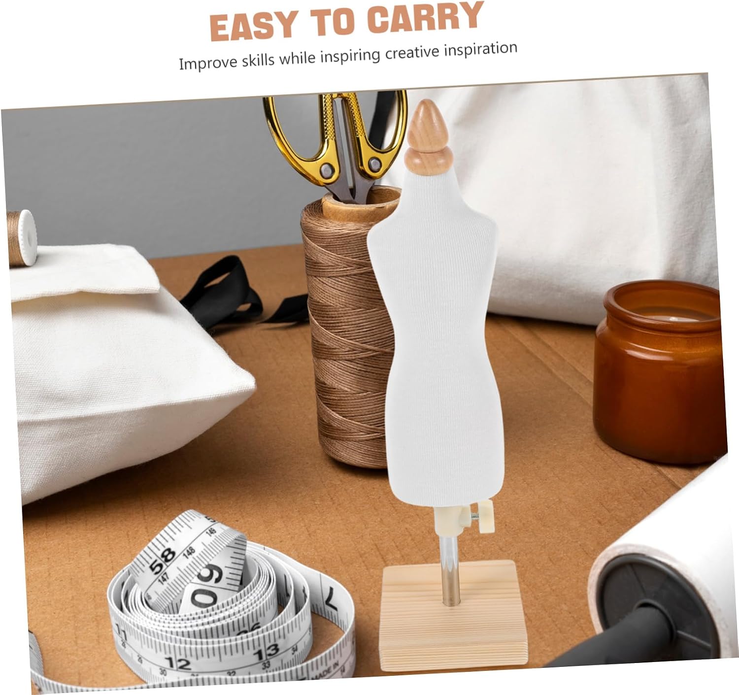 Body Mannequin with Adjustable Stand for Sewing Practice Beginner Friendly Dress Display Form for Crafting and Fashion Design for Doll Clothing Patterns