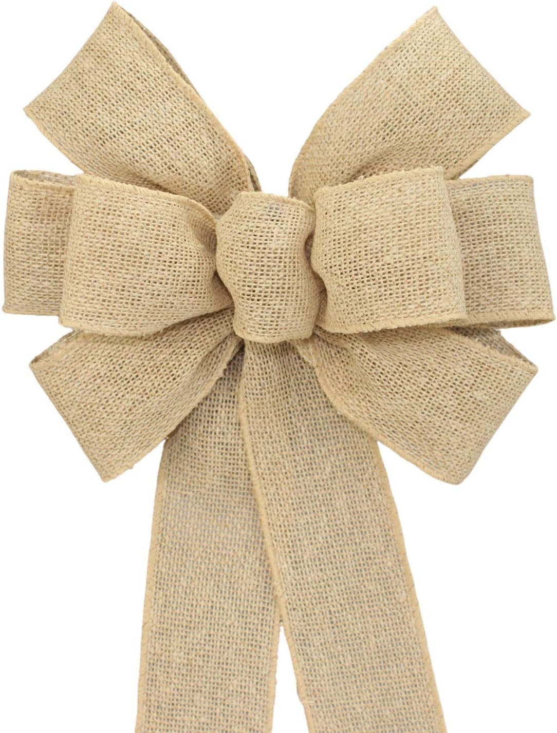 Natural Burlap Handcrafted Wreath Bow in 2 Size Options