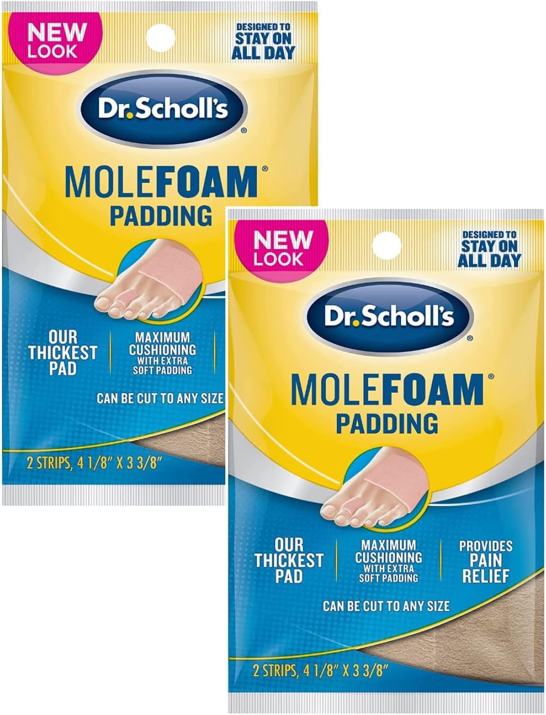 Dr. Scholls Dr. Scholls Molefoam Padding, 2 each (Pack of 2