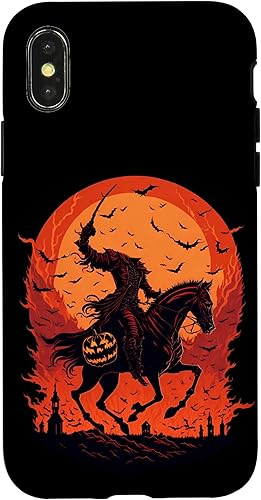 Miniatura 7 de Funda de jinete sin cabeza de calabaza aterradora para iPhone 11 Pro Max para Halloween