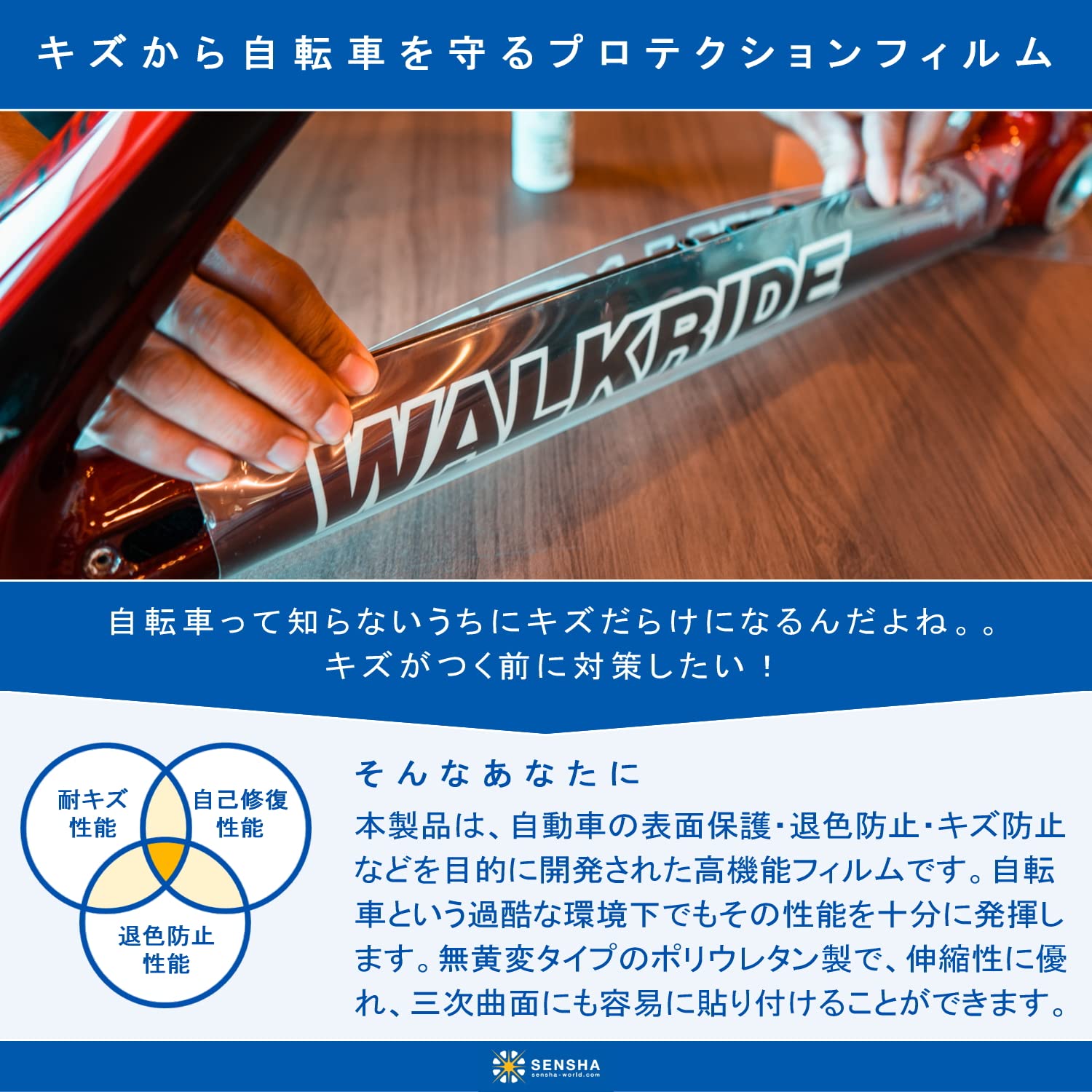 Amazon.co.jp: 洗車の王国 自転車用ペイントプロテクションフィルム