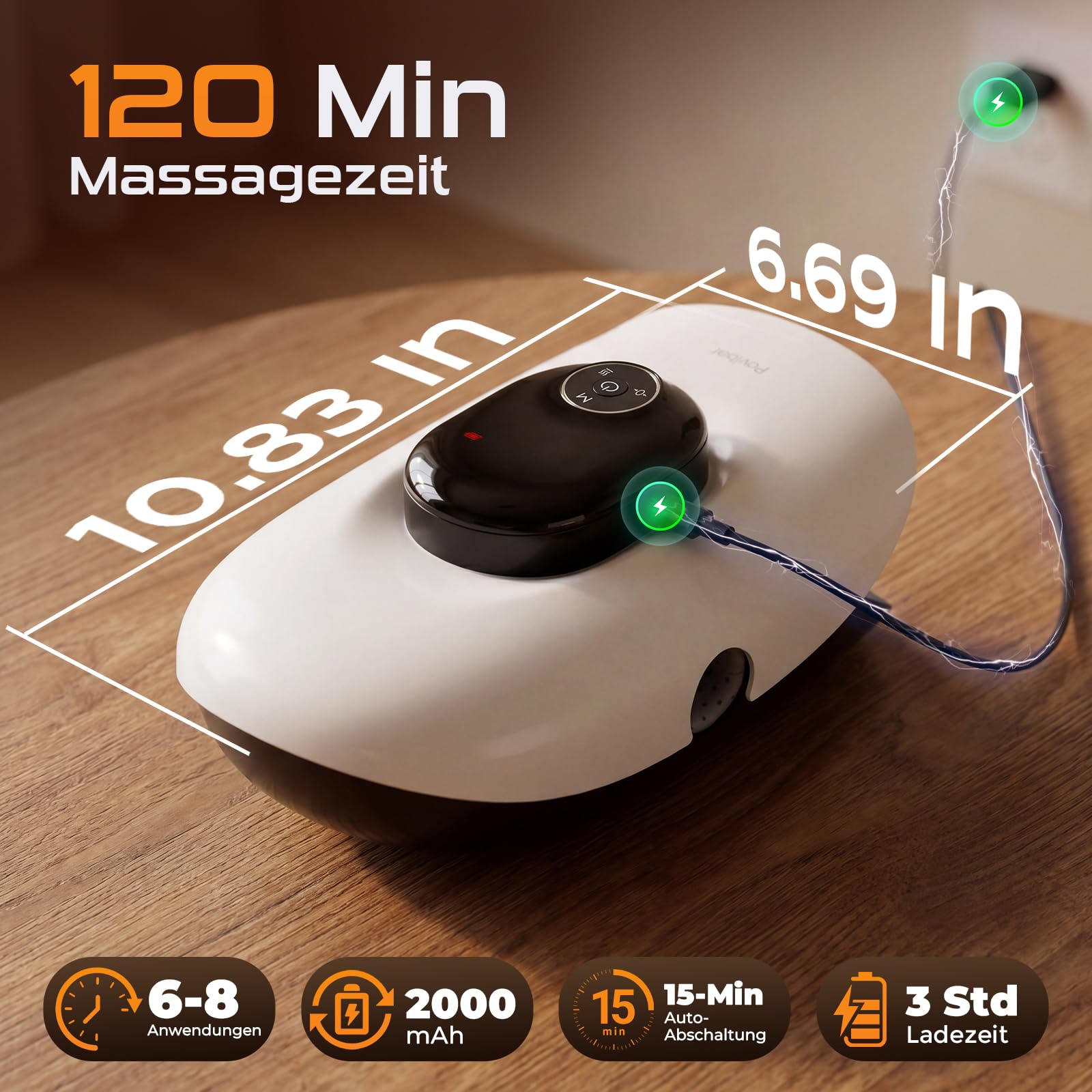 Intelligenter Handmassagegerät mit Kompression & Wärme, 2 in 1 Elektrischer Handmassager & Fingerdehner, 5 Intensitätsstufen, 3 Heizstufen, 4 Modi für Arthritis/Mausarm/Karpaltunnel
