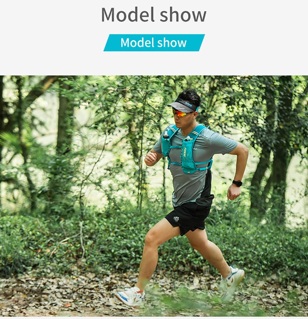 AONIJIE Lightweight Running Hydration Vest Backpack 5.5L Gray For Women And Men | Buy Now With - View #12