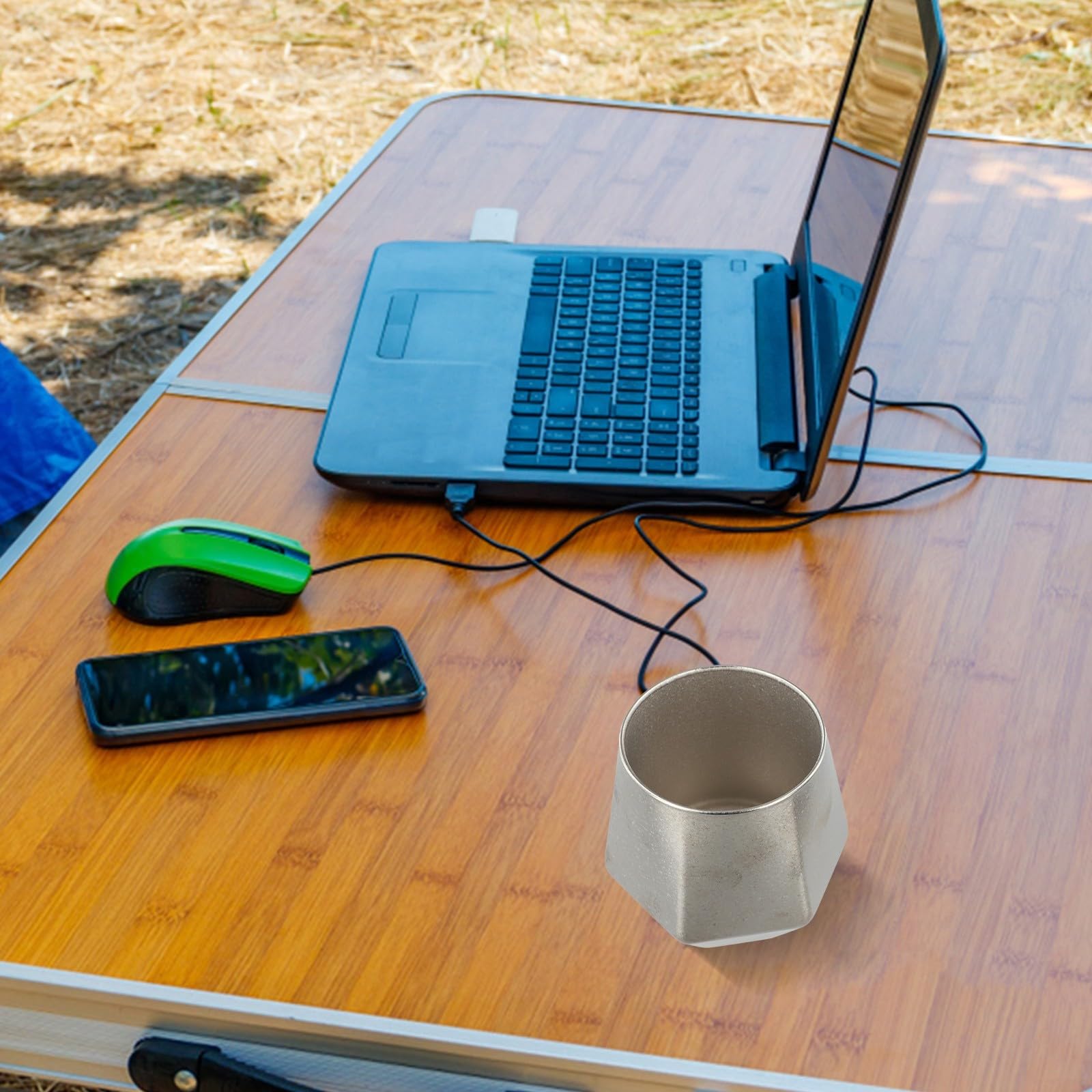 Tasse à café isotherme à double paroi en titane de 240 ml pour le camping, les voyages Pure Ti