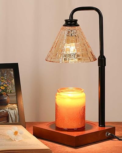 Vista 42 de Lámpara para calentar velas, moderna, luz cálida tipo vela, regulable, temporizador, regalos de cumpleaños y Navidad para hombres y mujeres y Negro