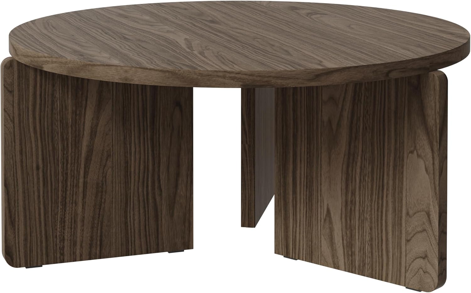 Selsey Coffee Table Living Room Table Side Table Coffee Table Round 85 cm Sofa Table Wisconsin Walnut Preffines