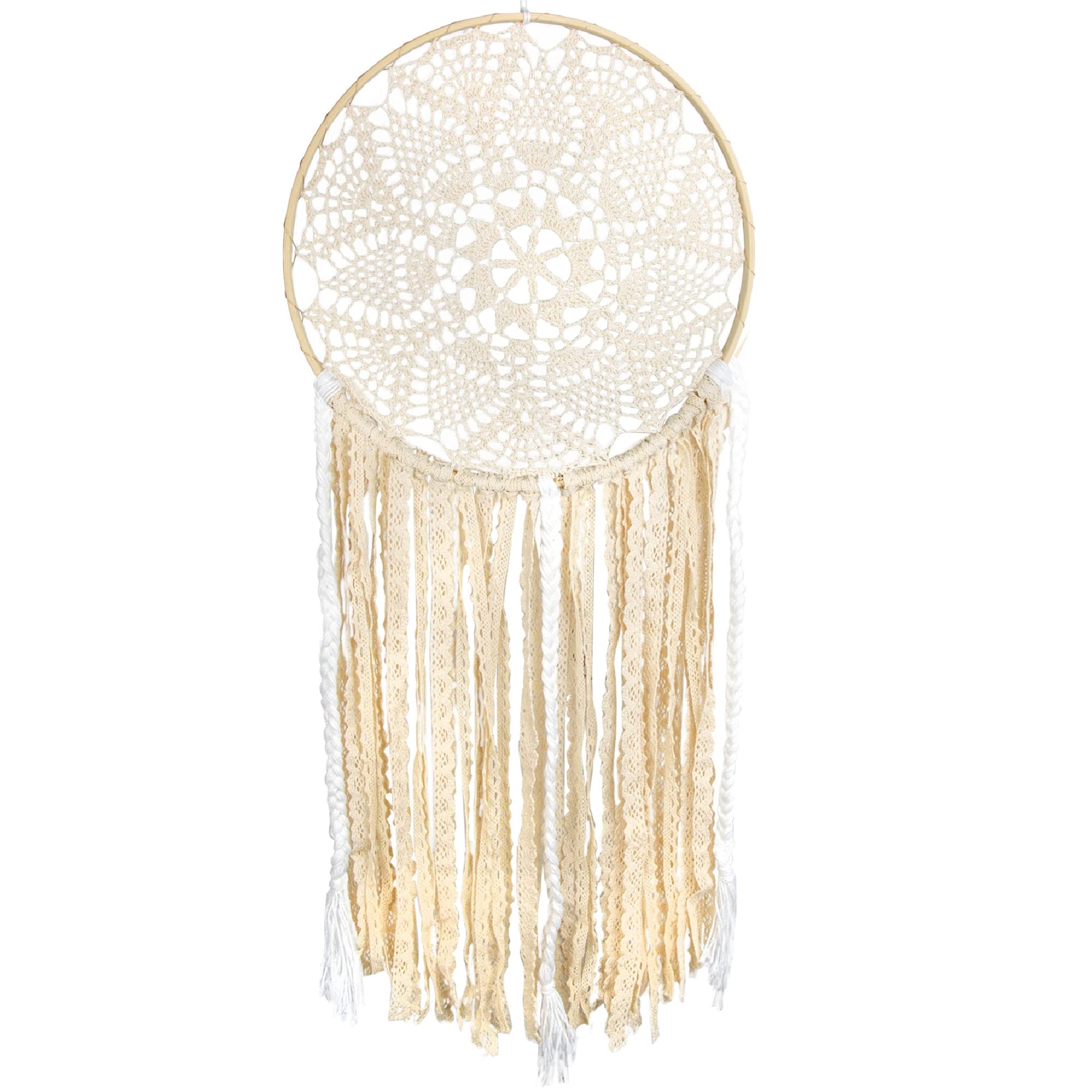 Myga RY1486 Ariel Mandala Crochet Dream Catcher Handmade Woven Wall Hanging Tapestry Decoration, Craft Ornaments for Gifts and Home Decor