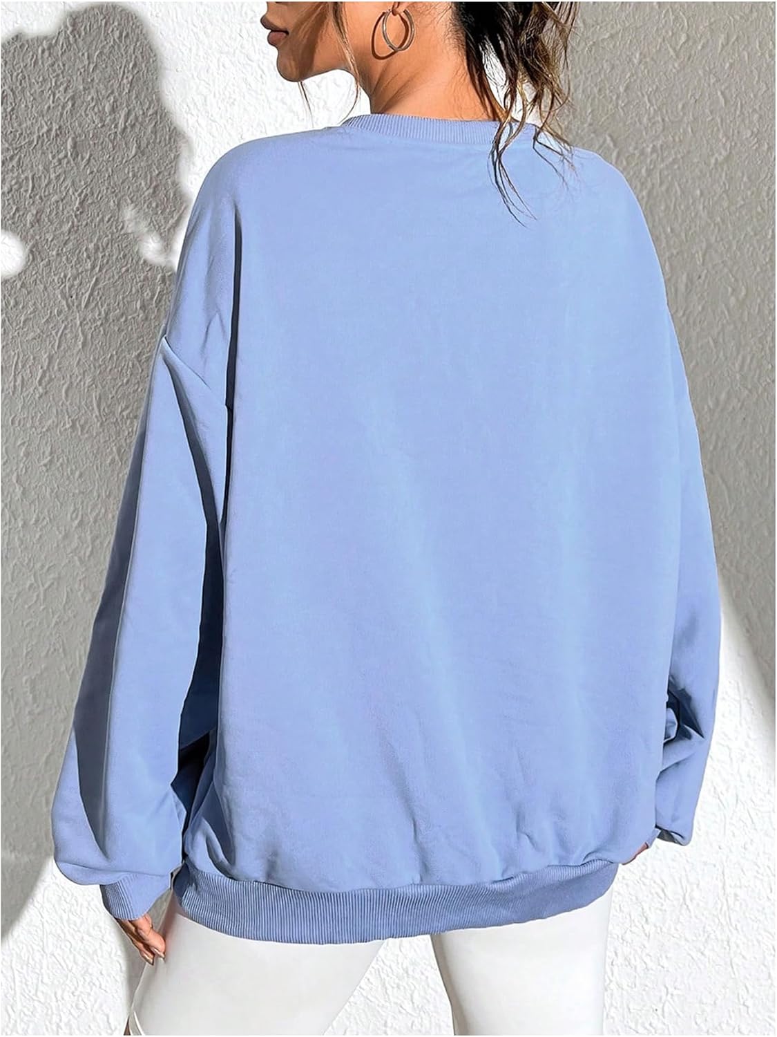 SweatyRocks Women's Sun Moon Flower Graphic Sweatshirts Y2K Loose Pullover Top - Image 2