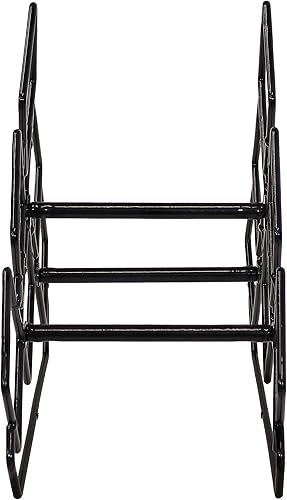 Miniatura 4 de Sunnydaze Moderno estante de vino triangular de 6 botellas, acento de alambre de acero para interiores independiente para cocina, bar en casa o sala