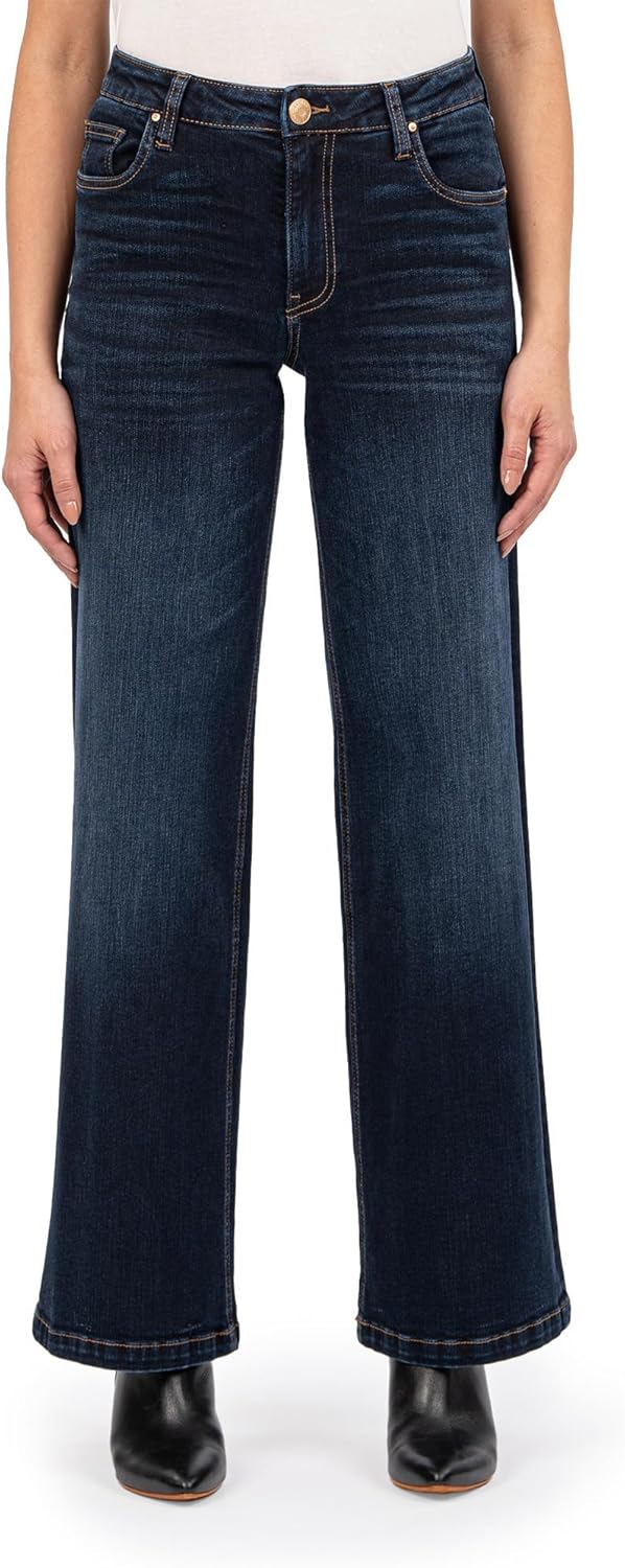 KUT from The Kloth Women's Jean High-Rise Wide Leg Clean Hem in