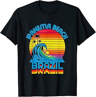 Ipanema Beach Brazil Retro Throwback Surf & Beach Souvenir T-Shirt
