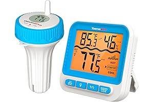 ThermoPro Digital Pool Thermometer Floating Water Temperature Weatherproof IPX8