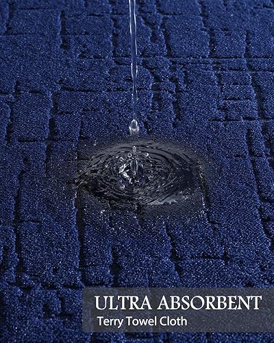 Miniatura 4 de AMOAMI - Tapete de baño superabsorbente de secado rápido, tapete de baño lavable con parte trasera de goma para baño, alfombras delgadas para