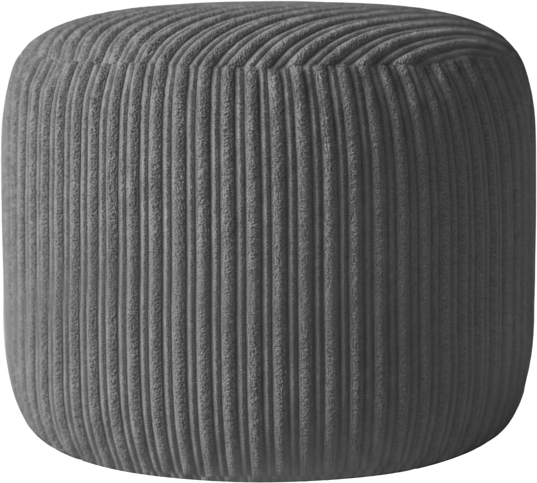 Jumbo Cord Footstool Bean Bags | Corduroy Ottoman Footrest Modern Home Living Room Bedroom Stylish & Durable Ergonomic Design | Jumbo Cord Foot Rest Pouffe (Oval (40cm x 35cm), Charcoal)