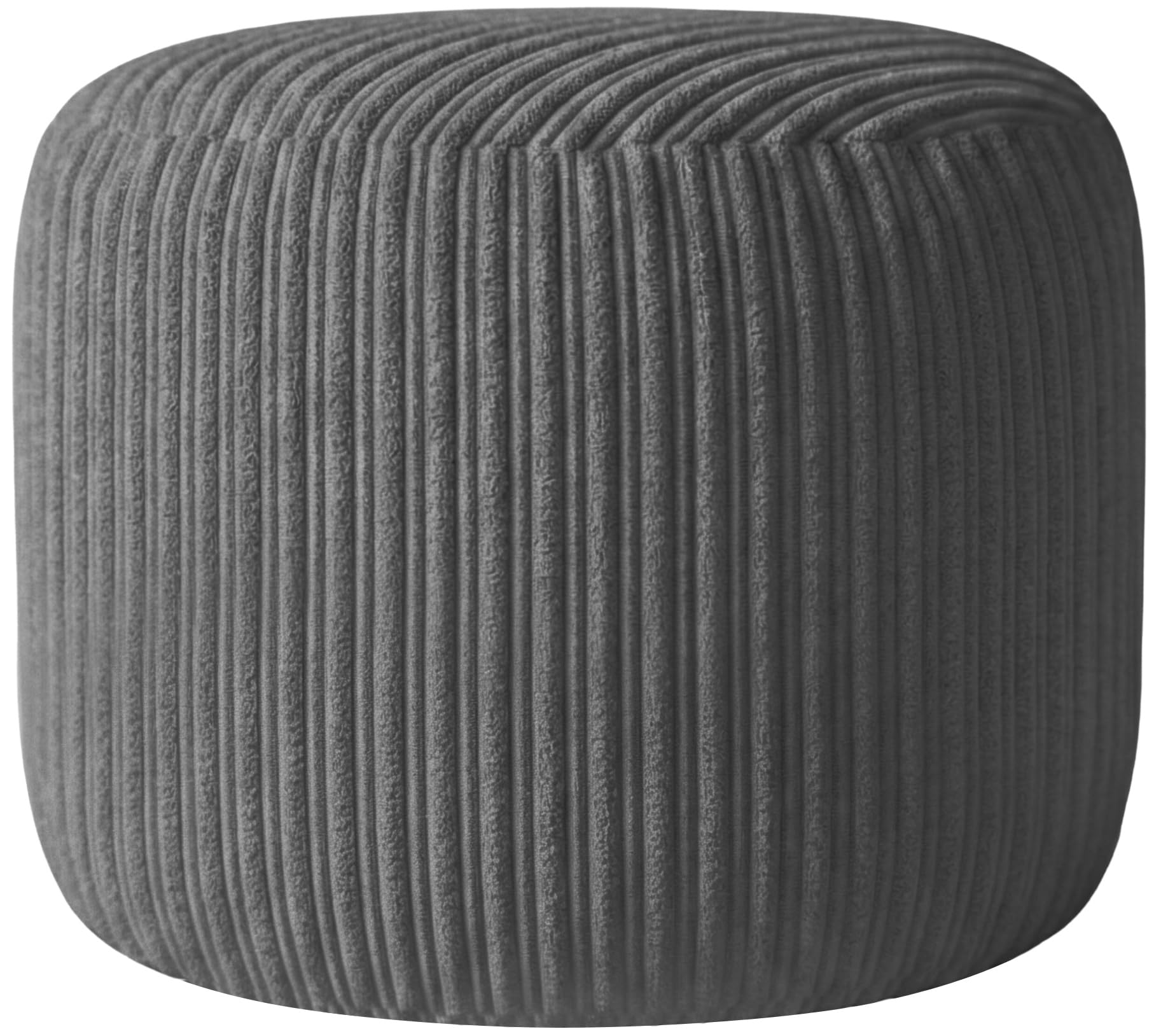 Jumbo Cord Footstool Bean Bags | Corduroy Ottoman Footrest Modern Home Living Room Bedroom Stylish & Durable Ergonomic Design | Jumbo Cord Foot Rest Pouffe (Oval (40cm x 35cm), Charcoal)