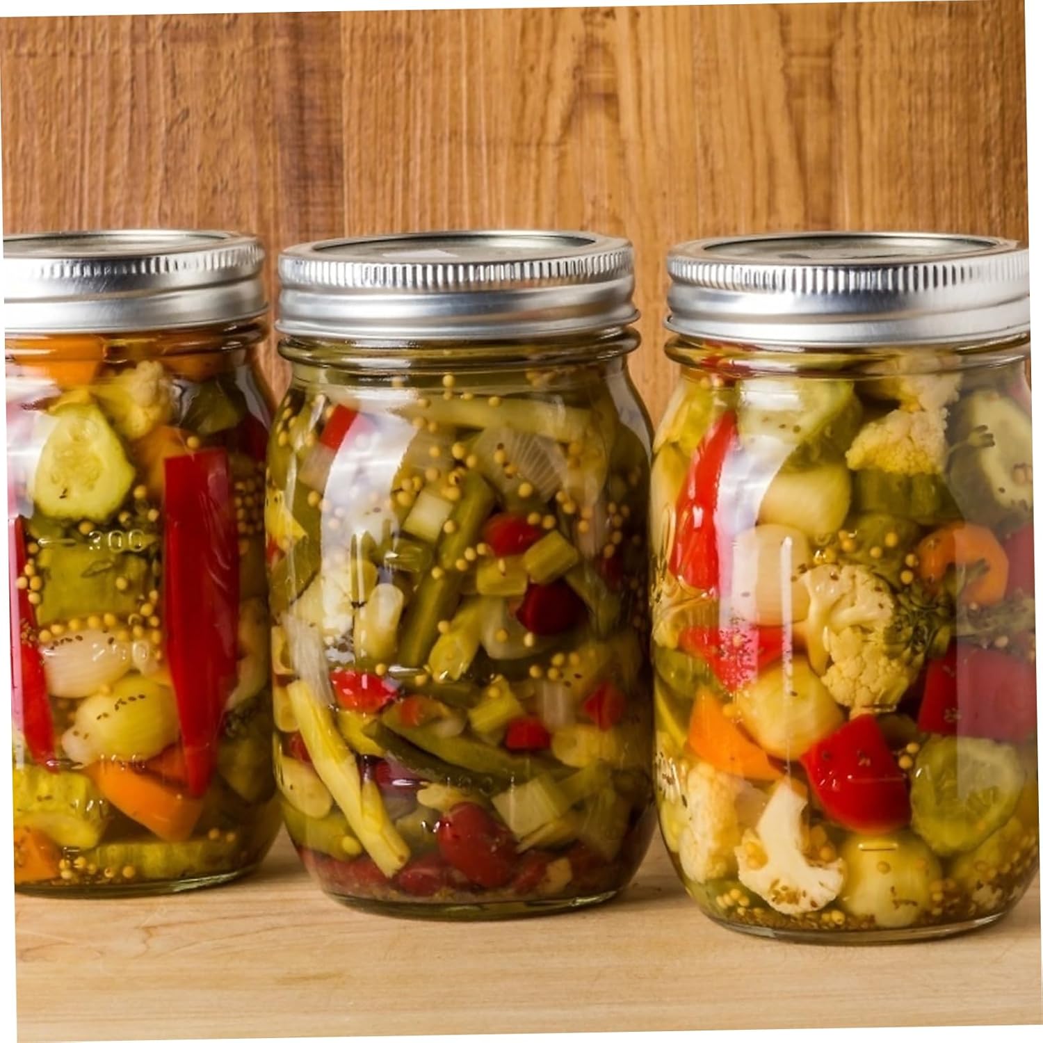 Mobestech 50 Sets Jar Tinplate Sealing Lids Reusable Covers for Airtight Storage Easy to with Standard Mouth Jars for Canning and Food Preservation