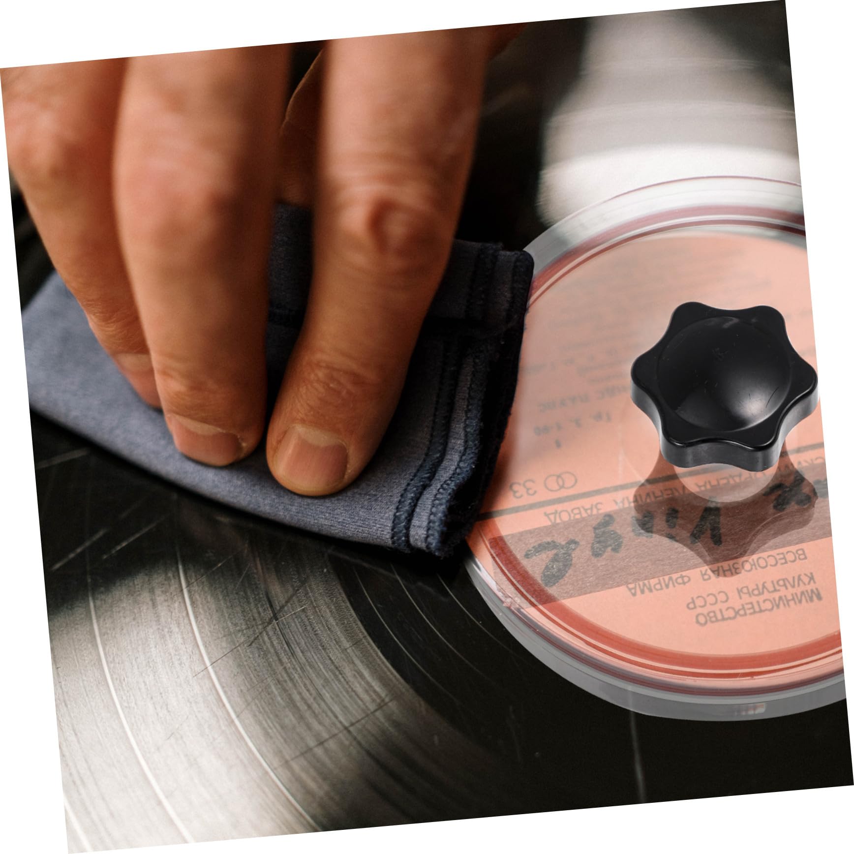 1pezzi Salvaguarda Etichette Per Dischi Vinile Accessorio Trasparente Per Pulizia e Protezione Con Panno Design Arrotondato Per Drainaggio Efficiente e Pulizia Senza Danni Kit