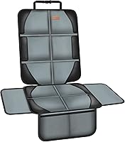 Vista 1 de Fundas protectoras de asiento de automóvil para niños, tela 600D, impermeable, antideslizante, acolchado más grueso con bolsillos de almacenamiento