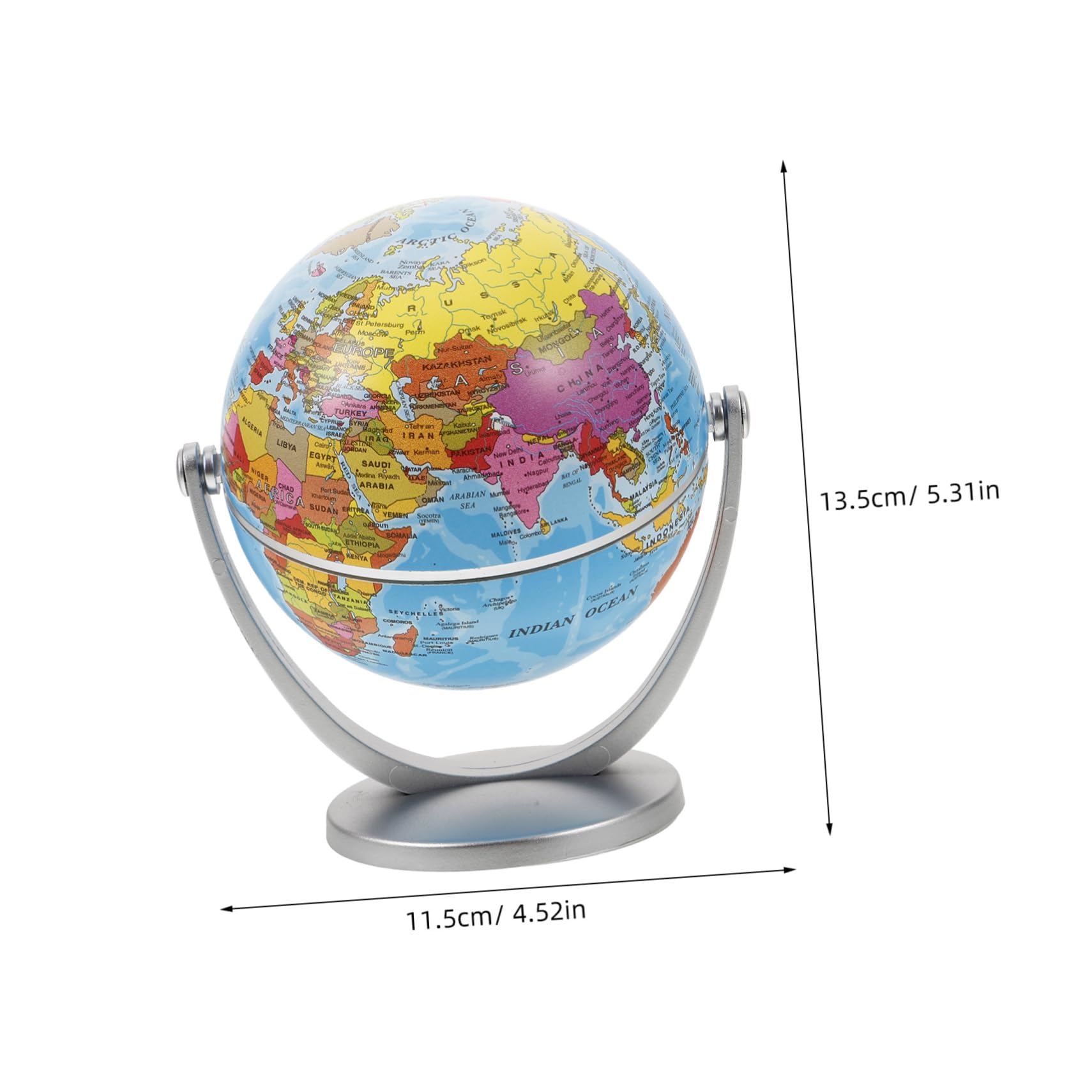 DIYEAH World Globe Ornament Desk Globe for Office for Boys and Girls Classroom