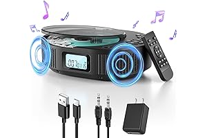 FELEMAN Portable CD Player and Bluetooth Speaker