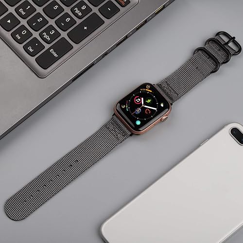 Miniatura 8 de Correa de nailon compatible con Apple Watch Band de 1.654 pulgadas, 1.732 pulgadas, 1.772 pulgadas, 1.575 pulgadas, 1.614 pulgadas, correa deportiva