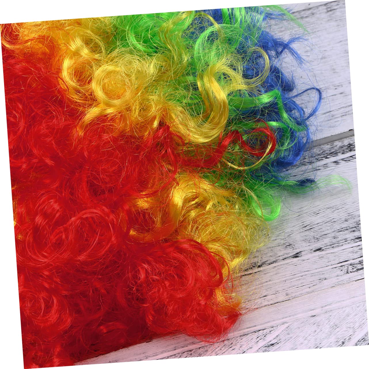 WOONEKY 9 Stk Clown Kostüm Perücke Fans Perücke Afro-n für Frauen Clown n für halloween faschingsn für Fußballfans flauschige Afro- Colorful