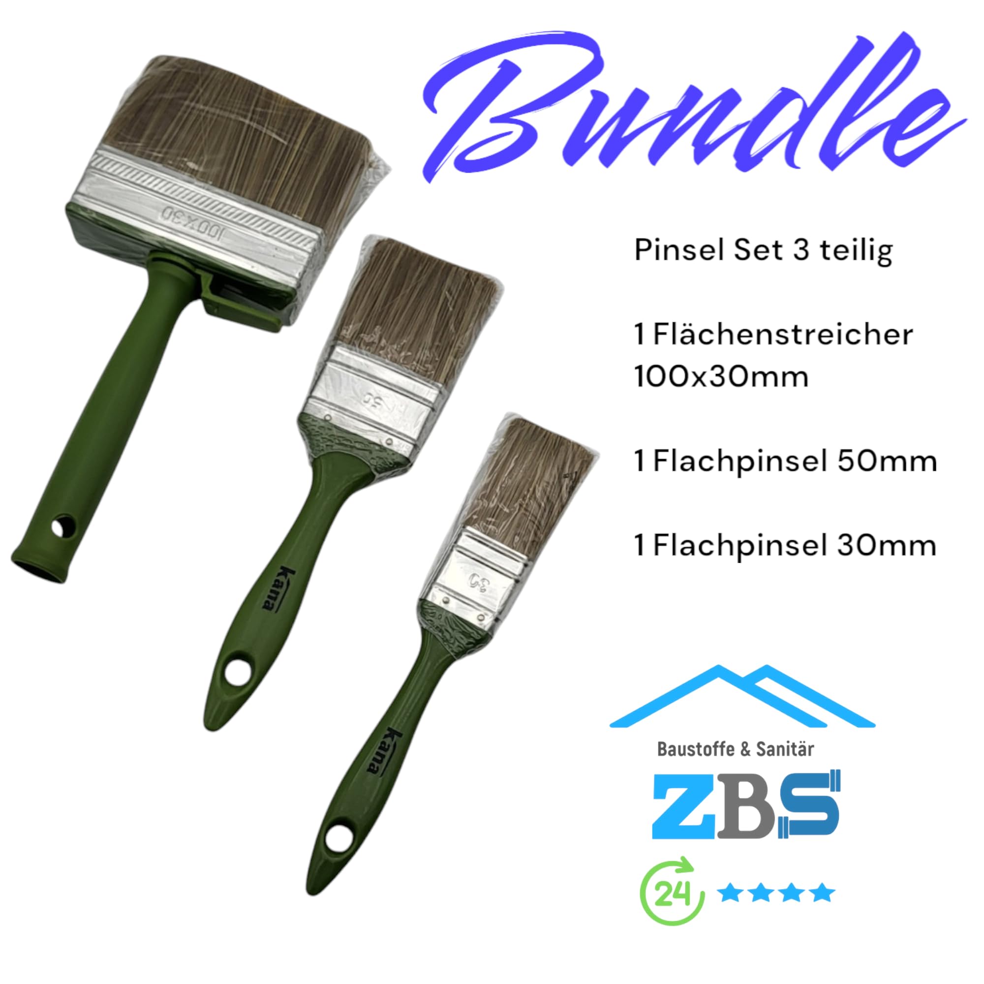 zbs24 Bondex Holzfarbe für Außen, hochdeckender Wetterschutzanstrich, Wetter- & UV-beständig, atmungsaktiv inkl. 3-teiligem Pinselset (anthrazit, 2,5 Liters)