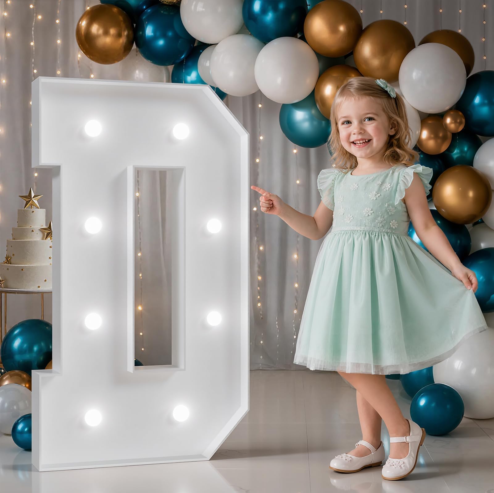 3FT Marquee Letters D, Large Light Up Letters for Birthday Decor