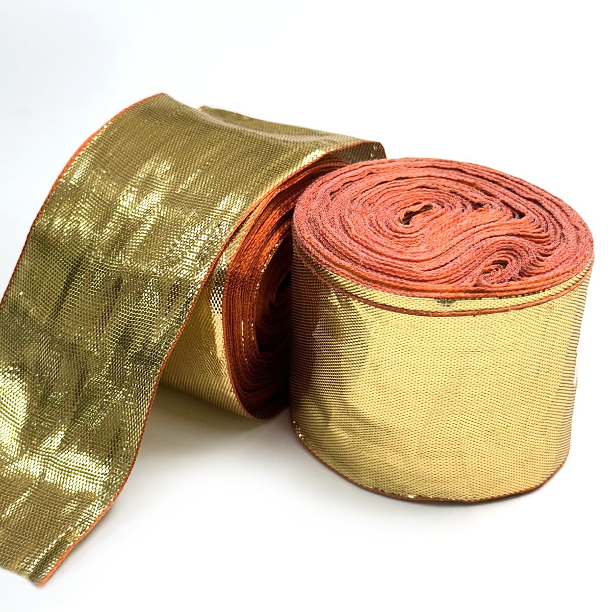 EmbroideryMaterial Lampi Lace/Gota Laces Roll Borders Material for Blouse, Saree, Dupatta, Kurtis, Apparels, Embroidery, Craft & DIY (Gold, 5.2CM Width, 22.5 Meters/Roll, 45 Meters)